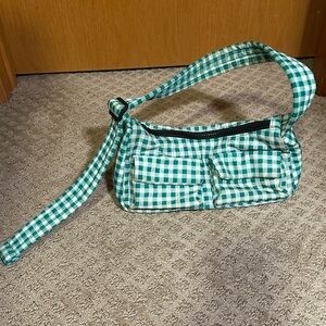 BAGGU Shoulder Purse | Green Gingham